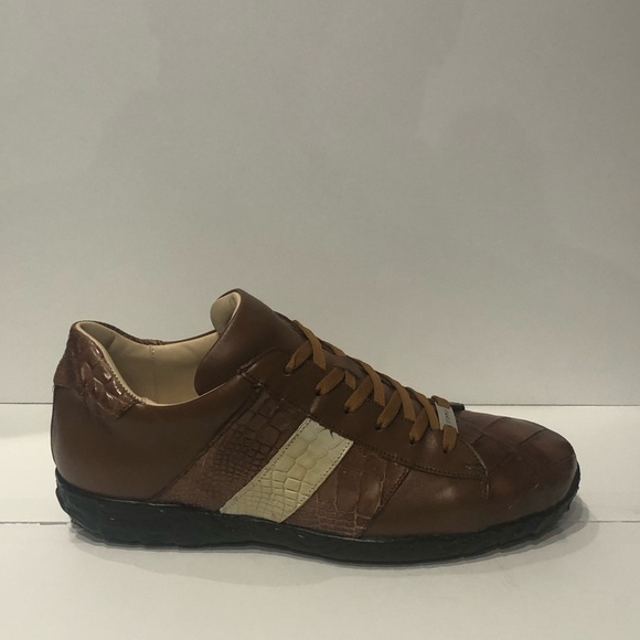 Fennix Italy shoes sneaker leather calf/alligator - Picture 2 of 5